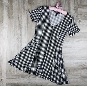 Forever 21 black gingham sun dress